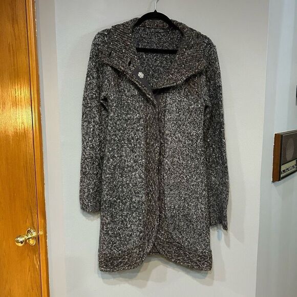 PrAna Angelica Duster button sweater gray‎ women’s size S - Picture 1 of 9